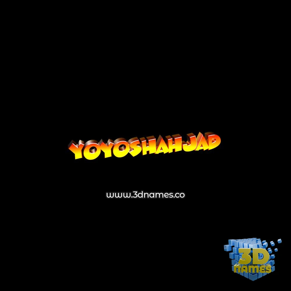 yoyoshahjad in Black Background style - 3D name wallpaper