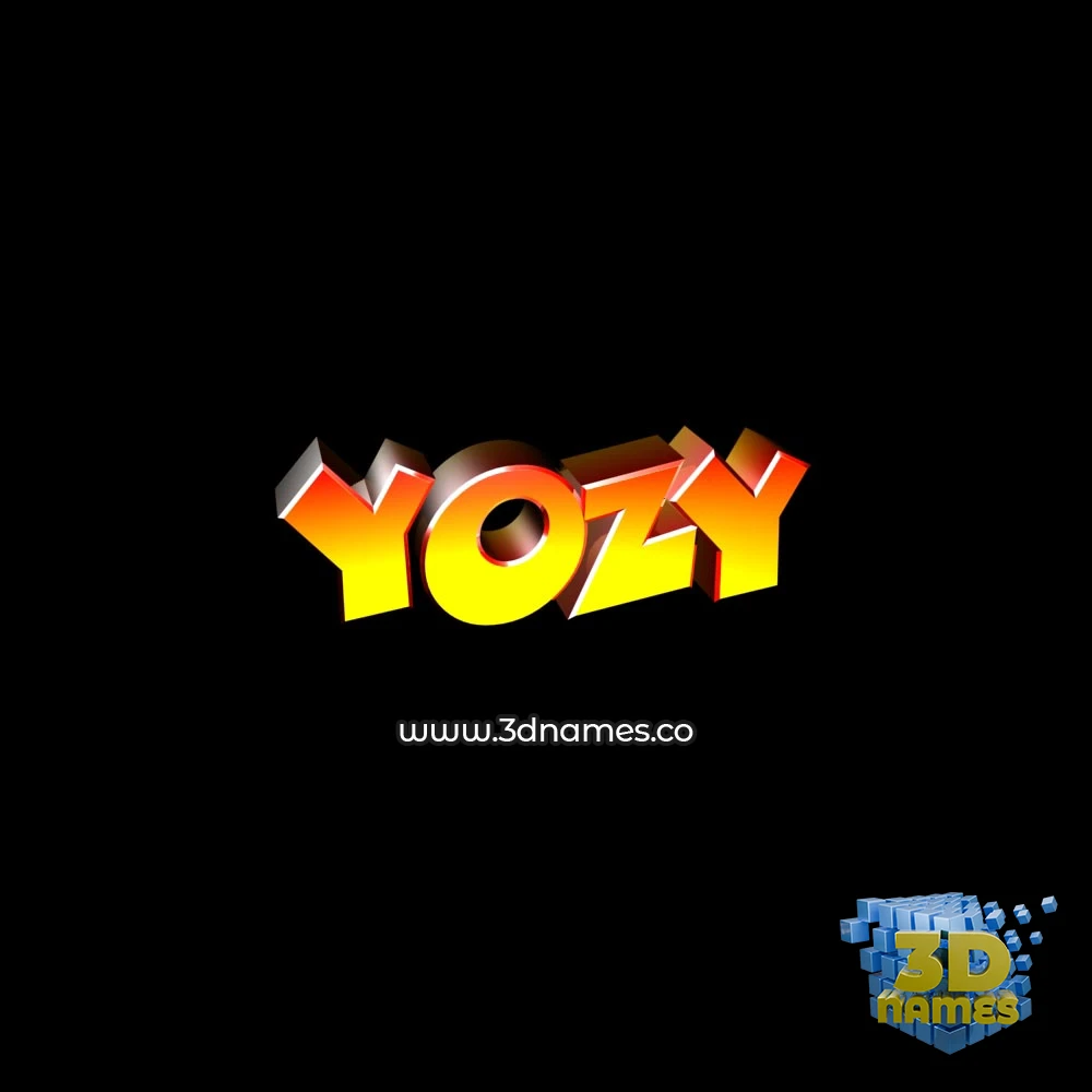 yozy in Black Background style - 3D name wallpaper