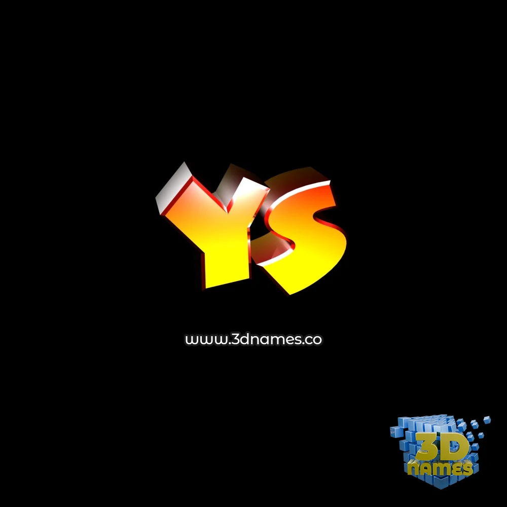 ys in Black Background style - 3D name wallpaper