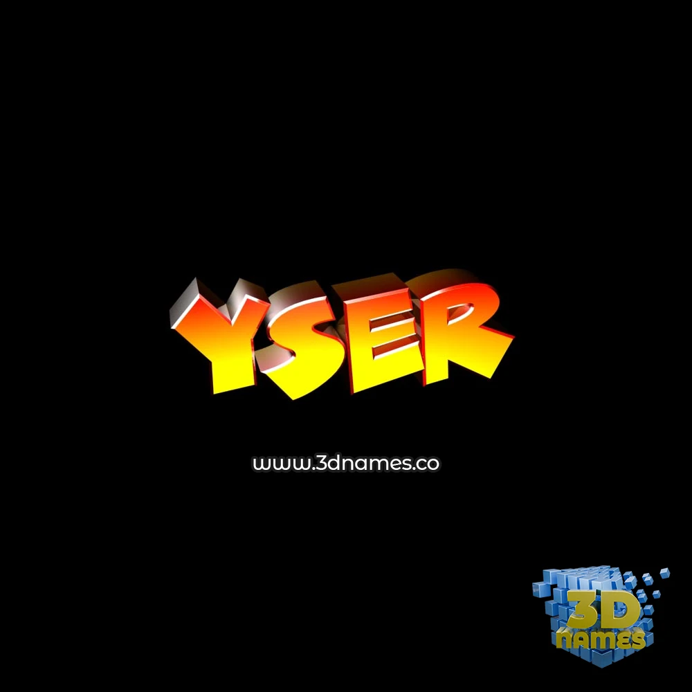 yser in Black Background style - 3D name wallpaper