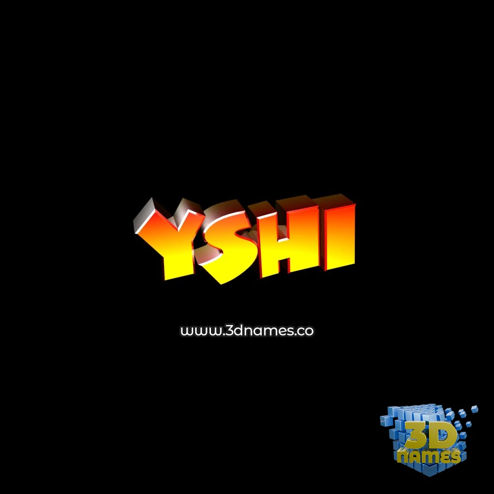 yshi in Black Background style - 3D name wallpaper