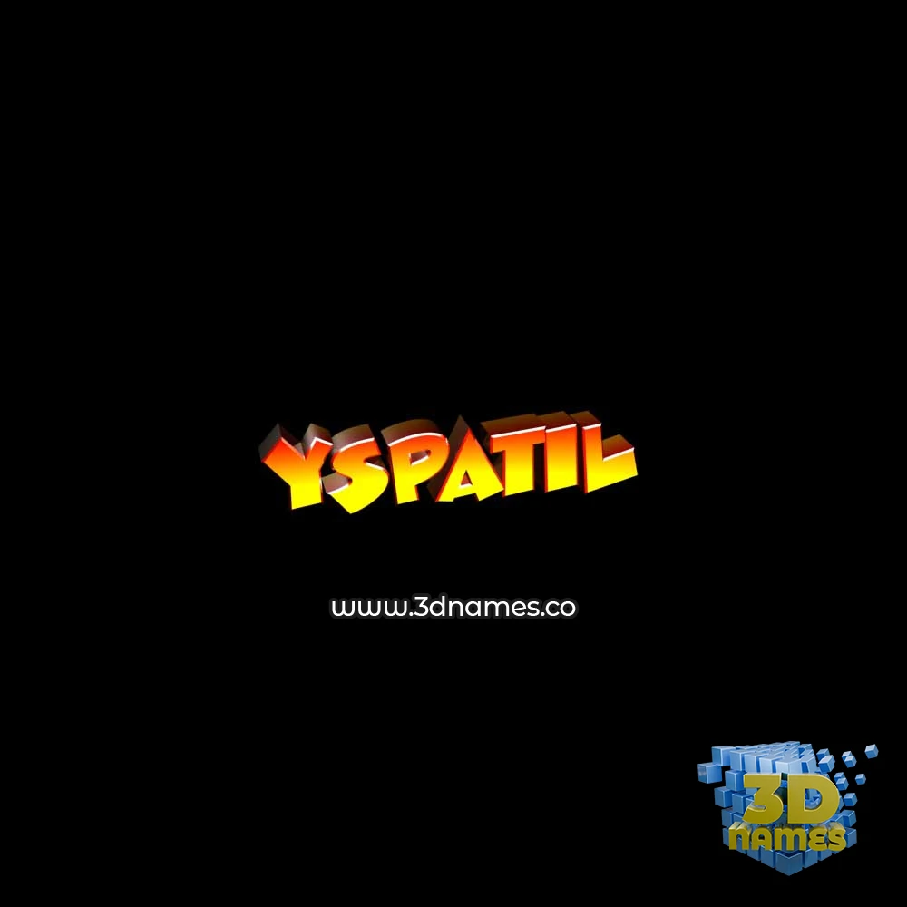 yspatil in Black Background style - 3D name wallpaper