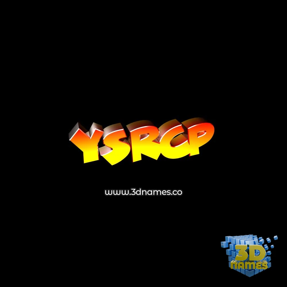ysrcp in Black Background style - 3D name wallpaper