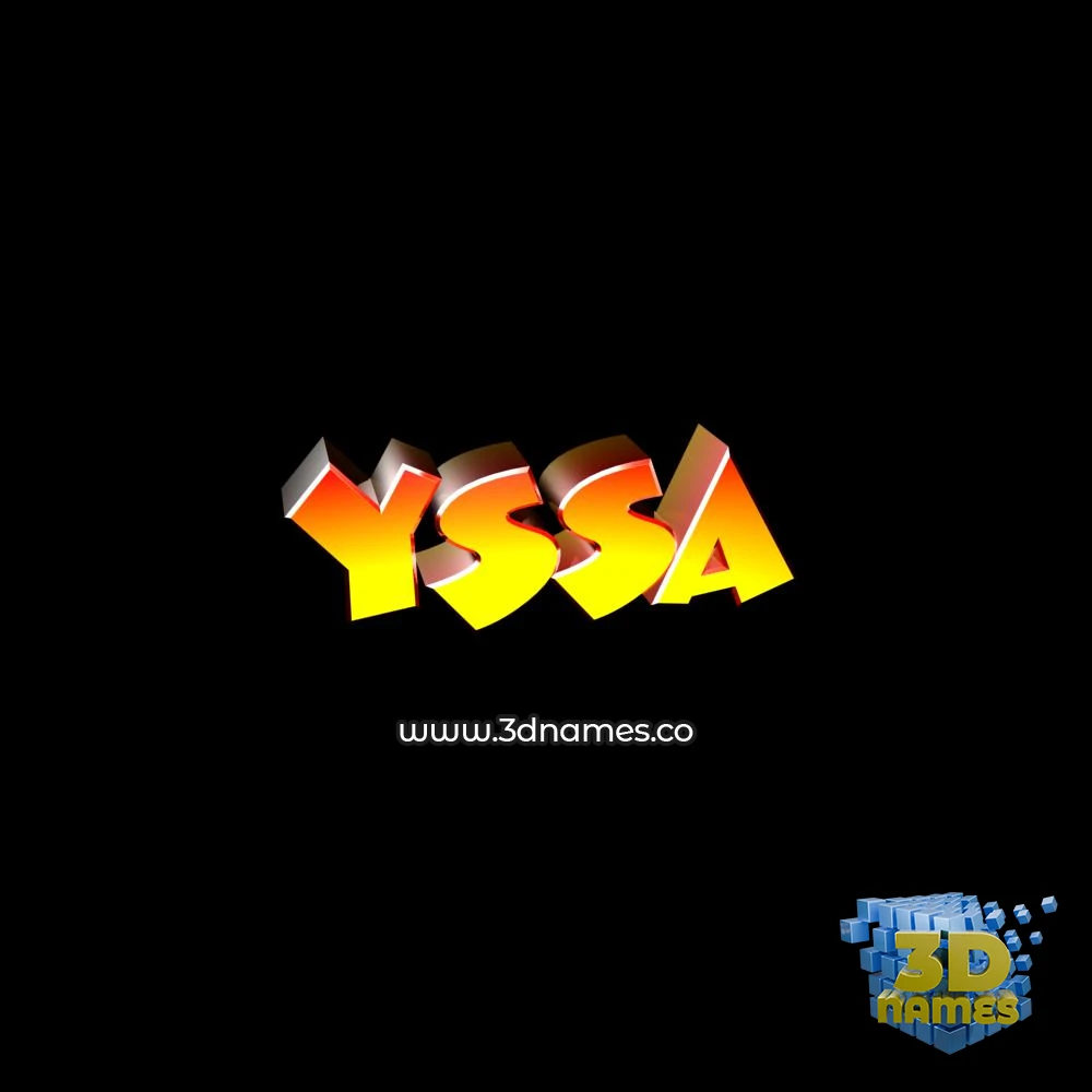yssa in Black Background style - 3D name wallpaper