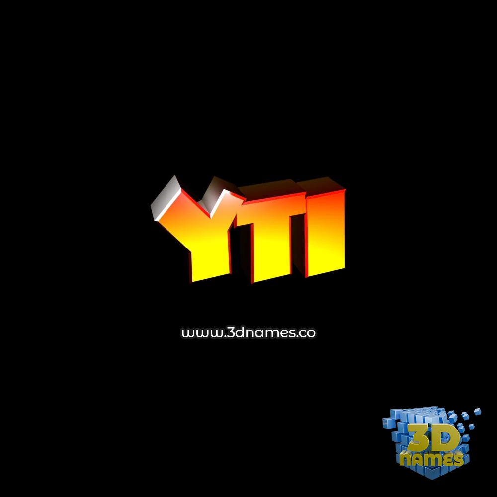 yti in Black Background style - 3D name wallpaper