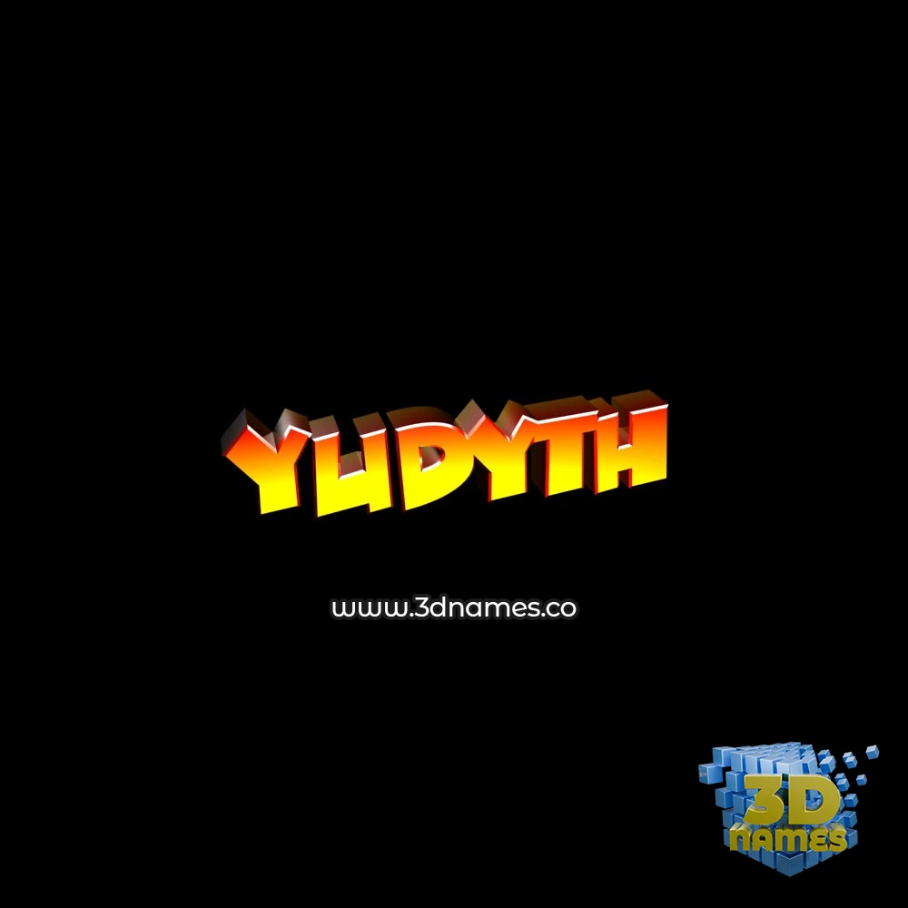 yudyth in Black Background style - 3D name wallpaper