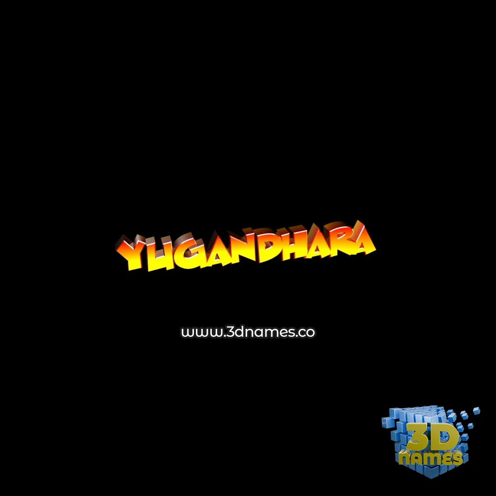 yugandhara in Black Background style - 3D name wallpaper