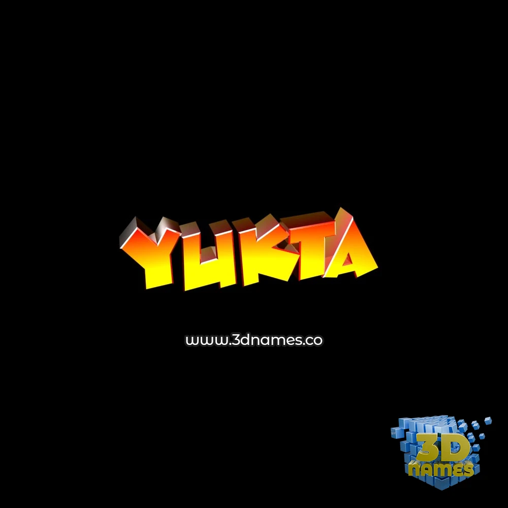 yukta in Black Background style - 3D name wallpaper