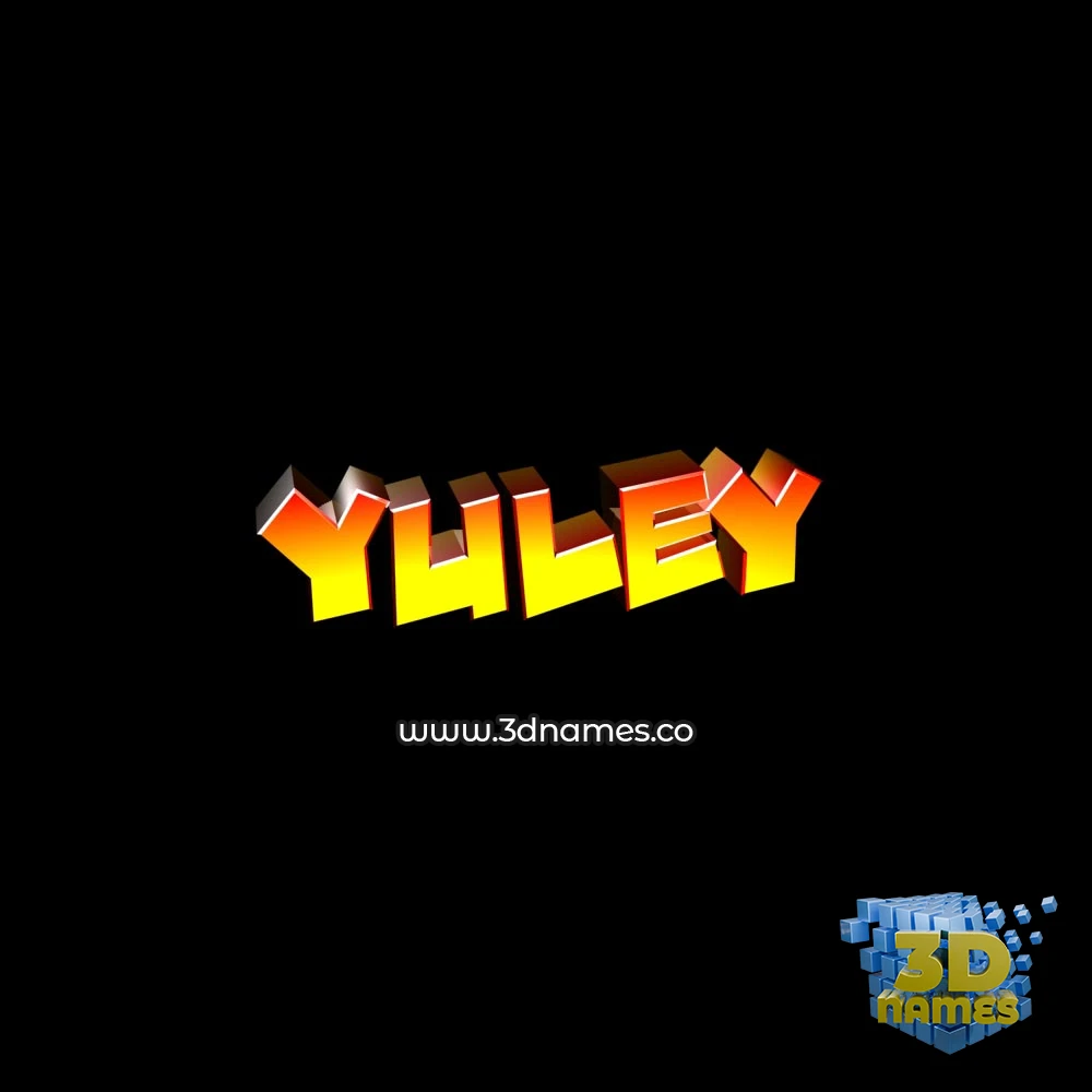 yuley in Black Background style - 3D name wallpaper