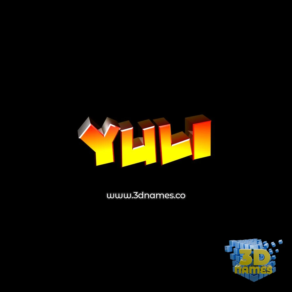 yuli in Black Background style - 3D name wallpaper