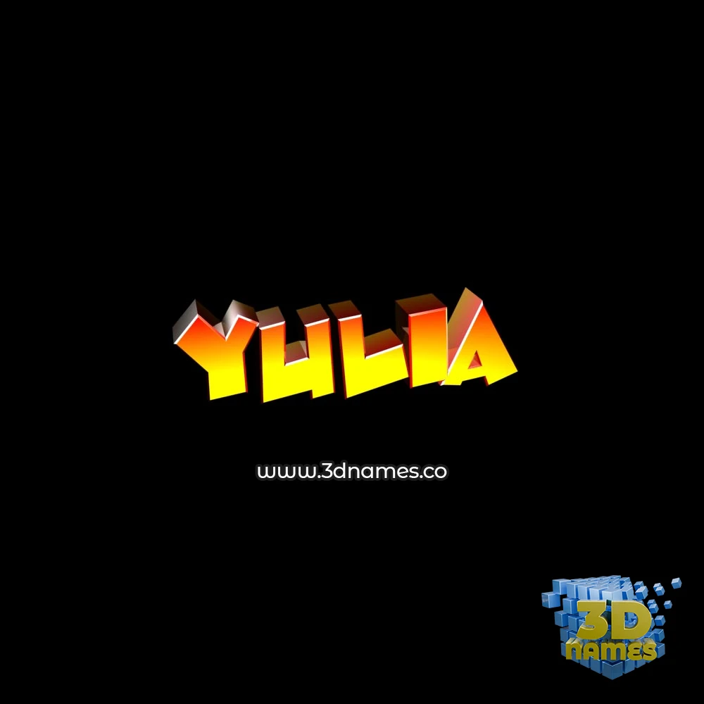 yulia in Black Background style - 3D name wallpaper