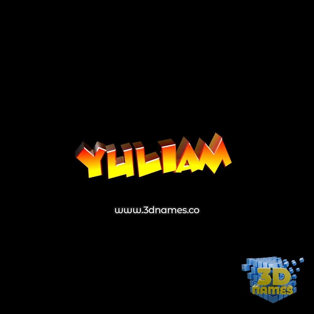 yuliam in Black Background style - 3D name wallpaper