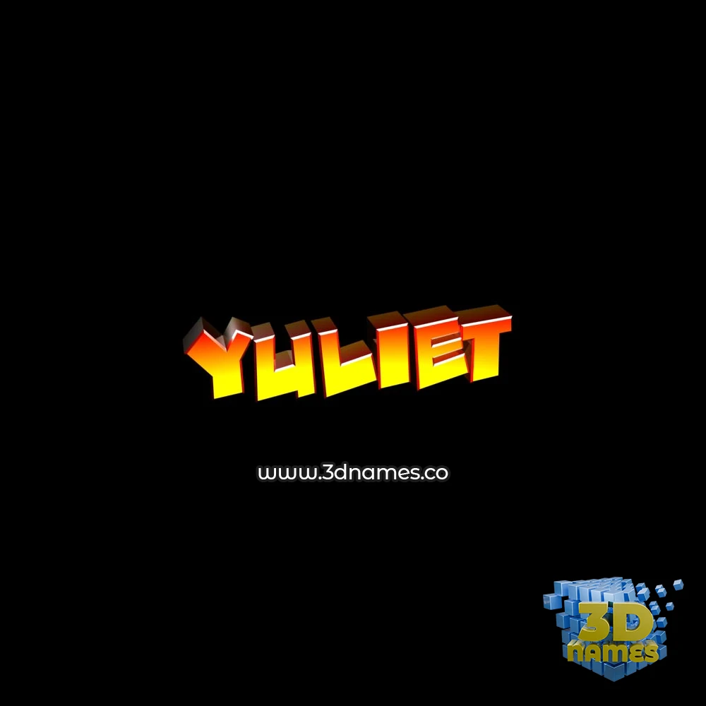 yuliet in Black Background style - 3D name wallpaper