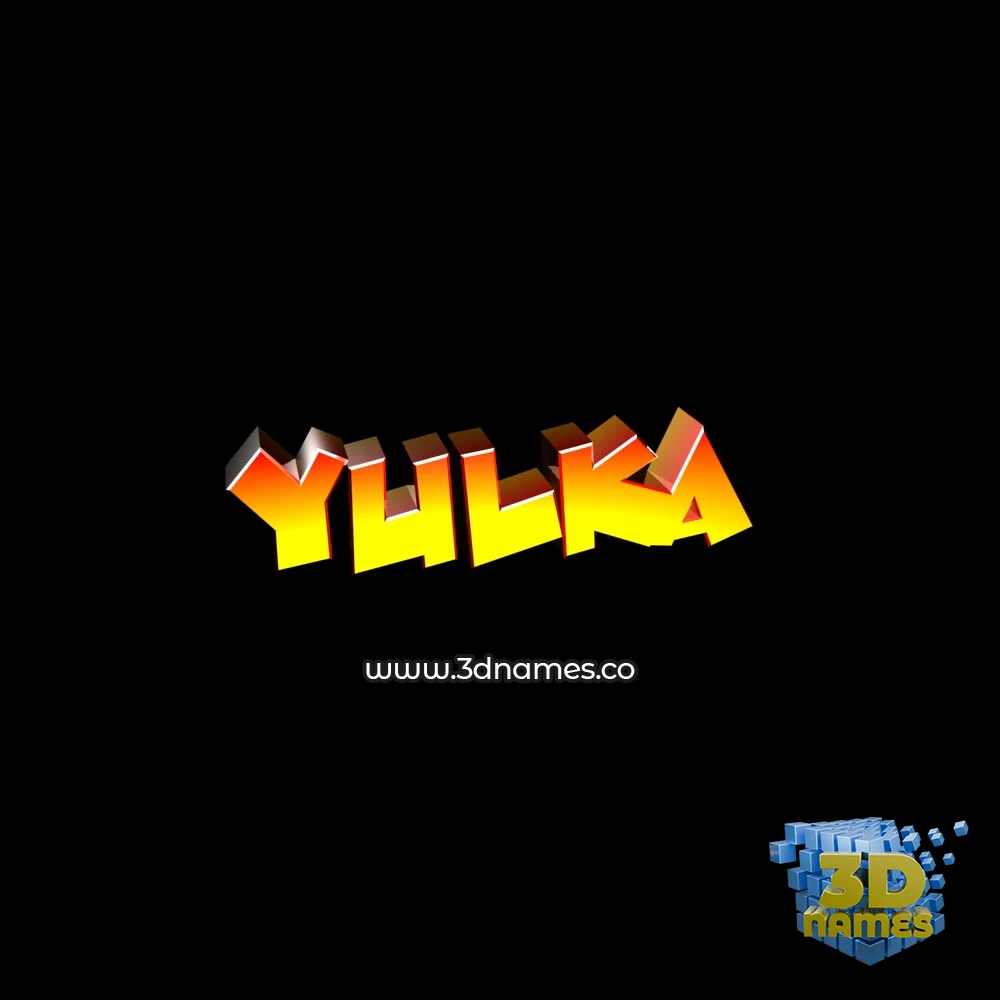 yulka in Black Background style - 3D name wallpaper