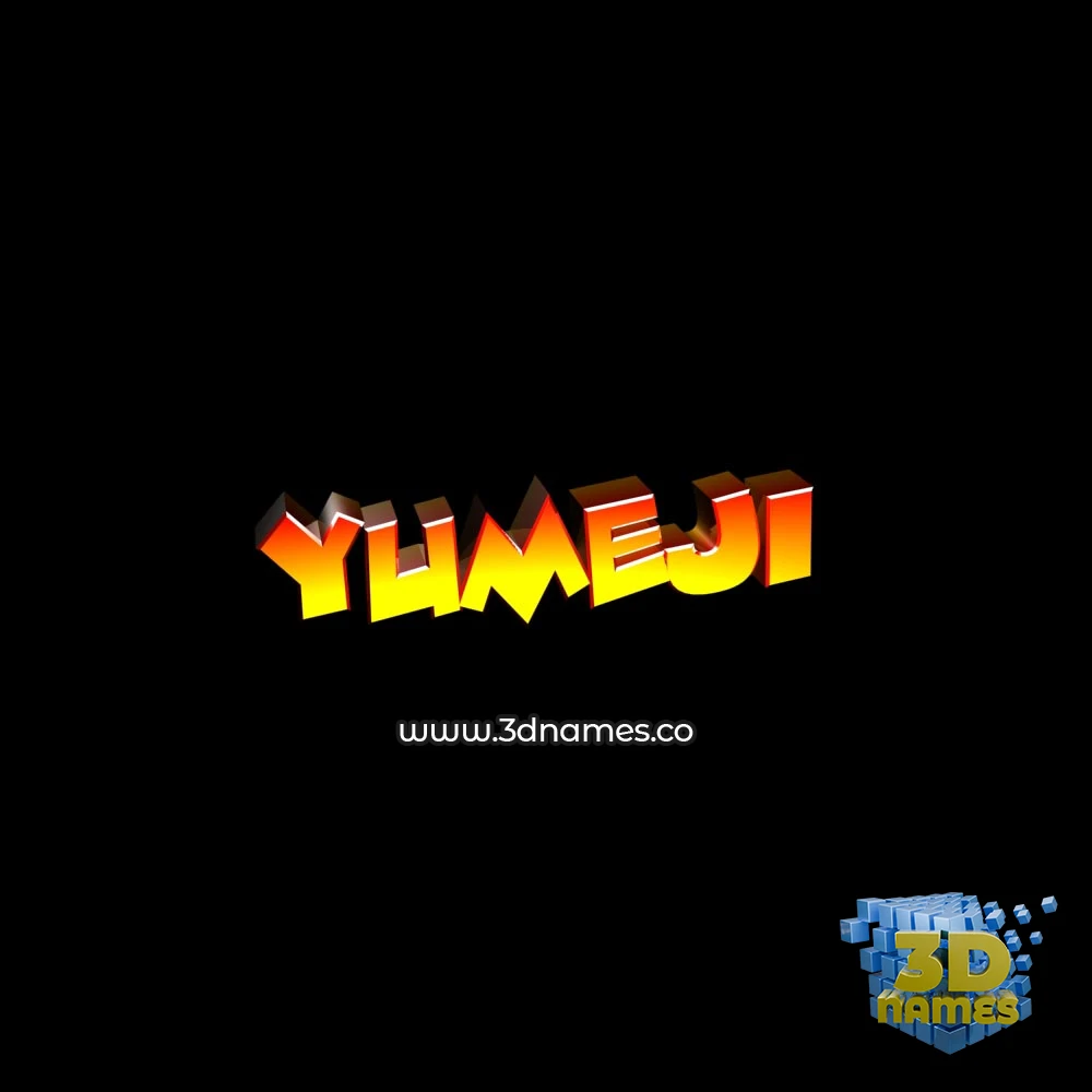yumeji in Black Background style - 3D name wallpaper