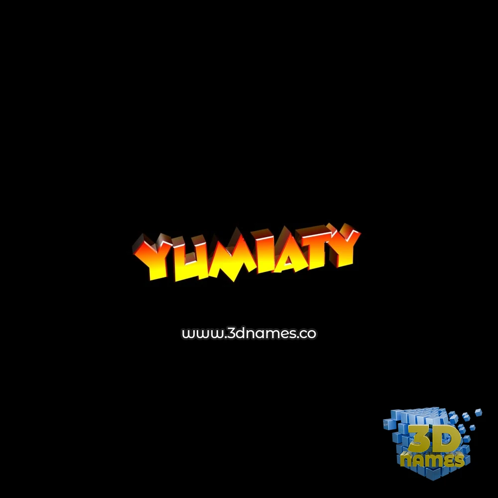 yumiaty in Black Background style - 3D name wallpaper