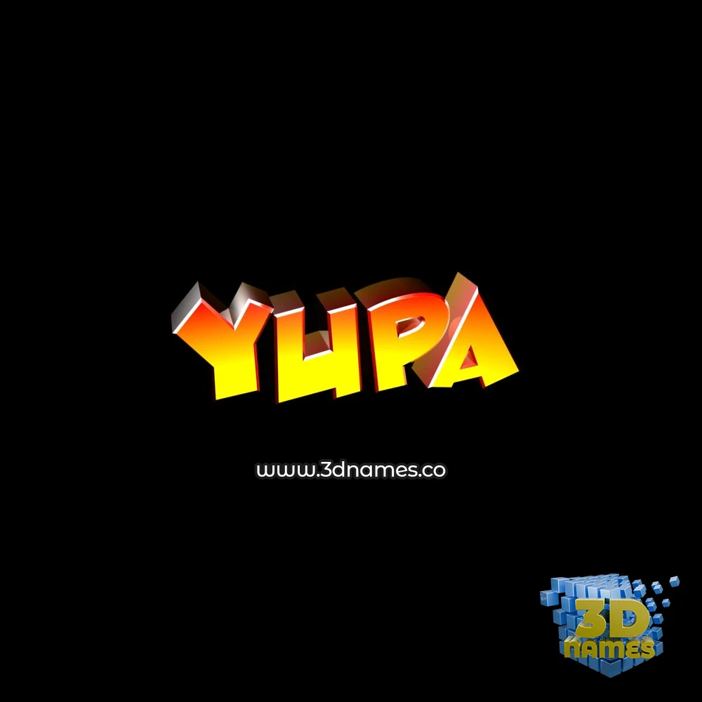 yupa in Black Background style - 3D name wallpaper
