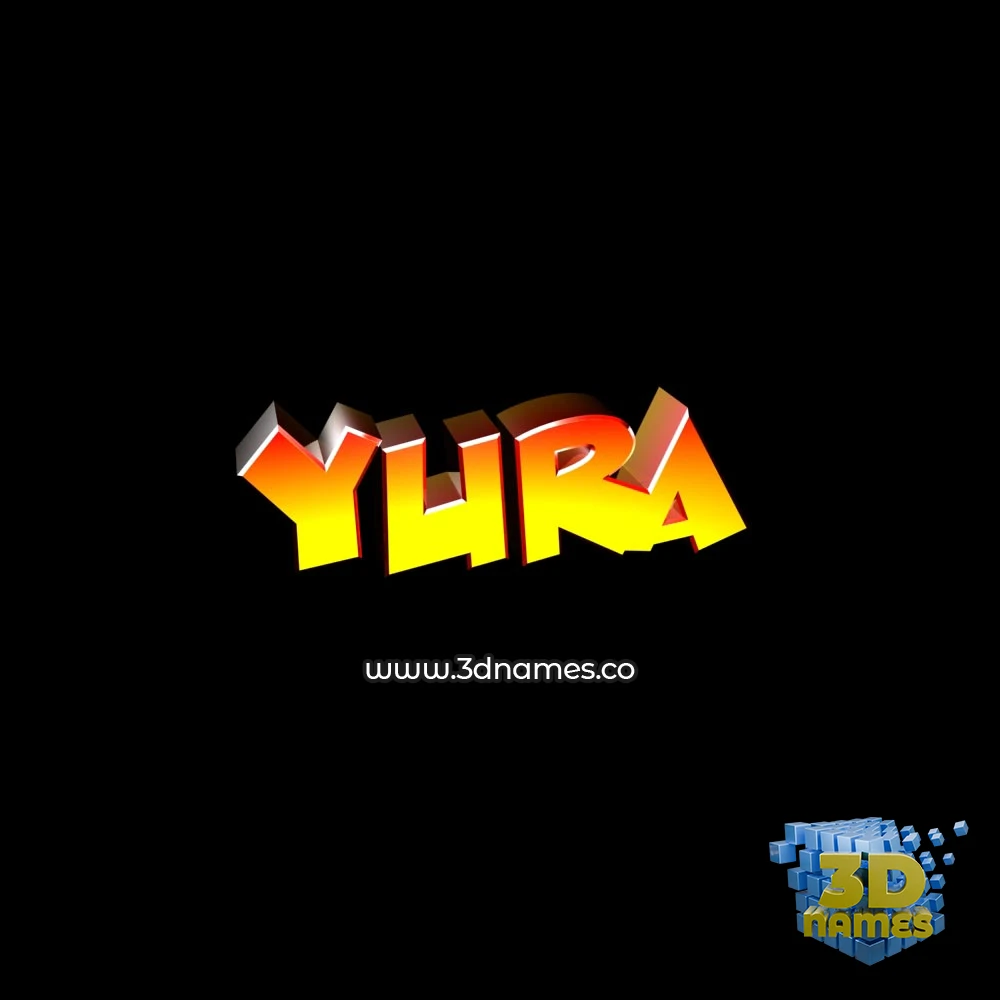 yura in Black Background style - 3D name wallpaper