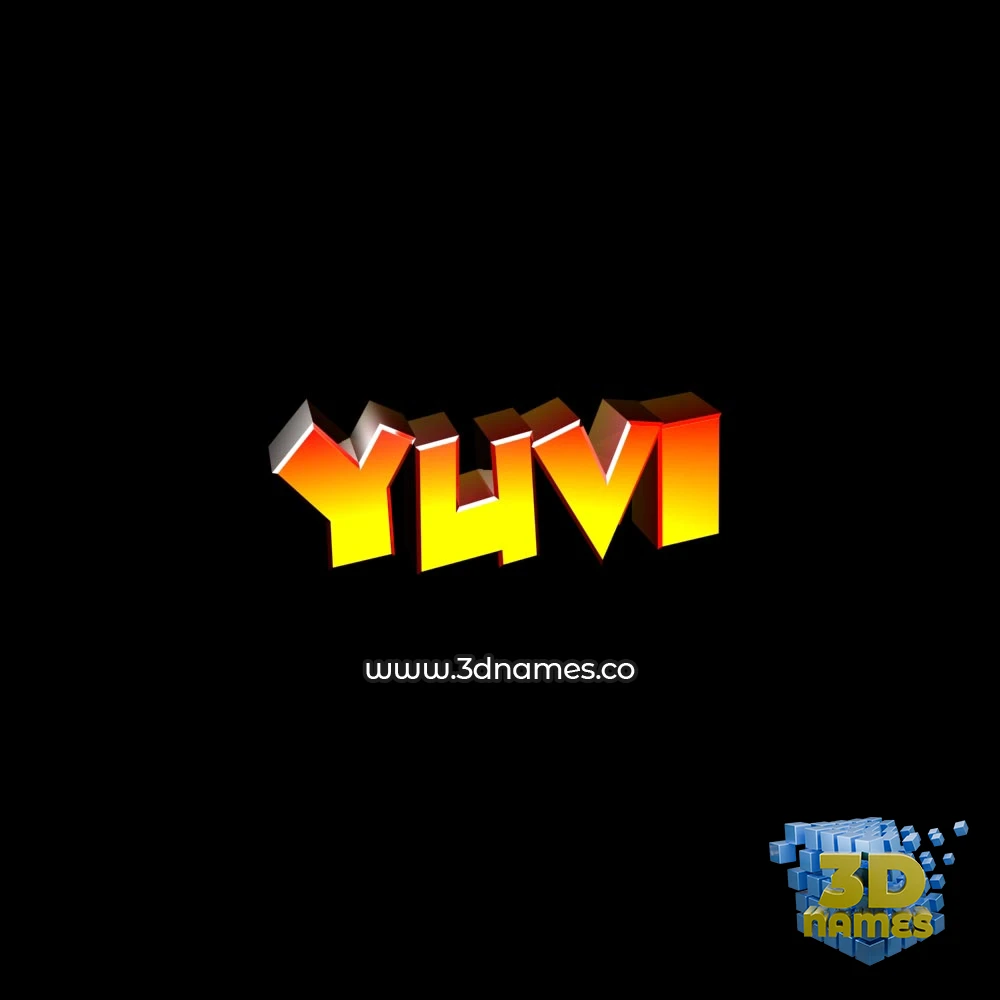 yuvi in Black Background style - 3D name wallpaper