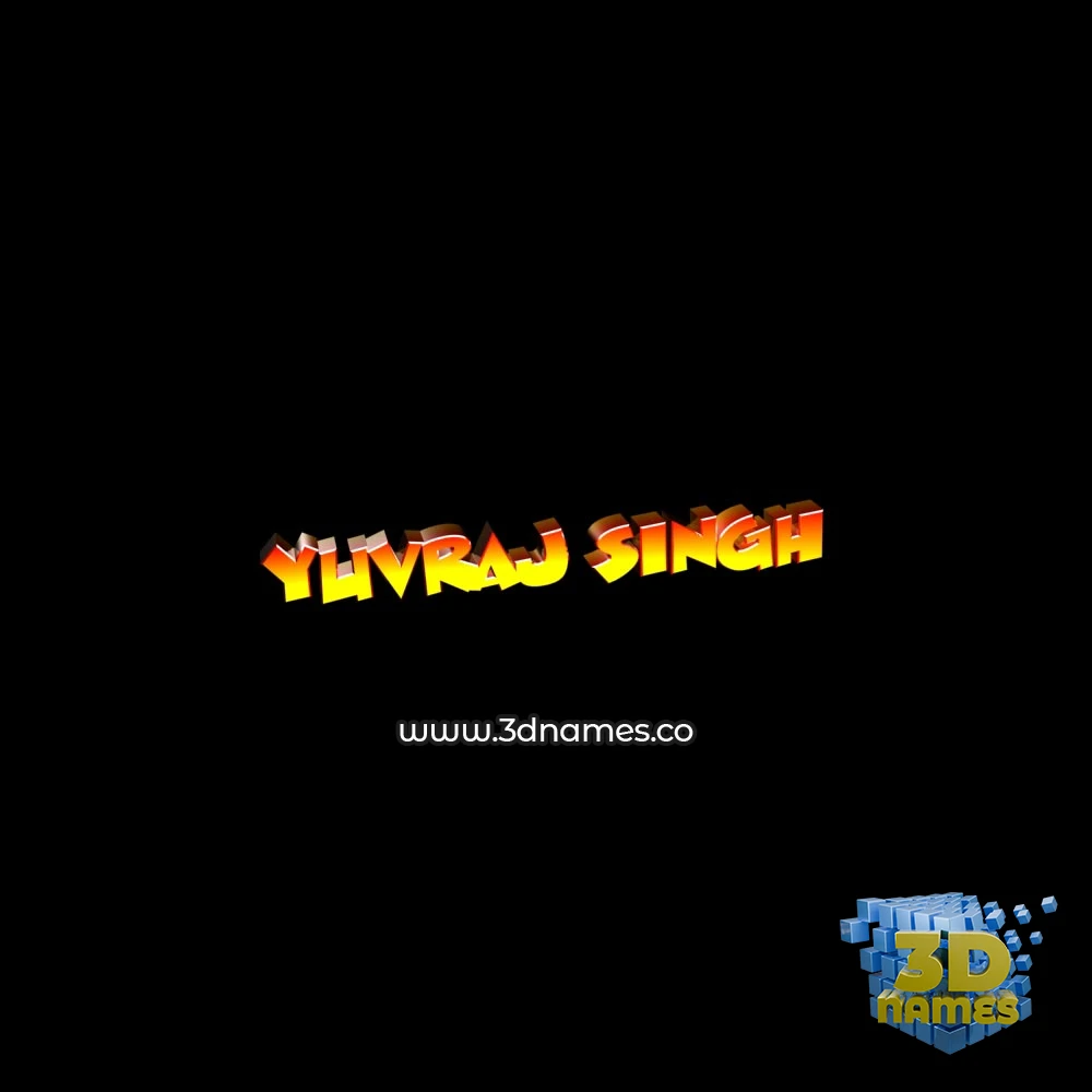 yuvraj singh in Black Background style - 3D name wallpaper