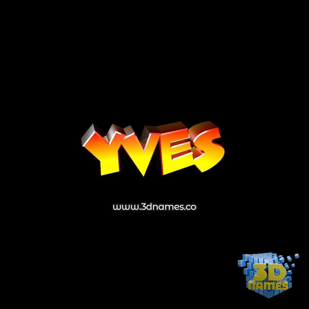 yves in Black Background style - 3D name wallpaper