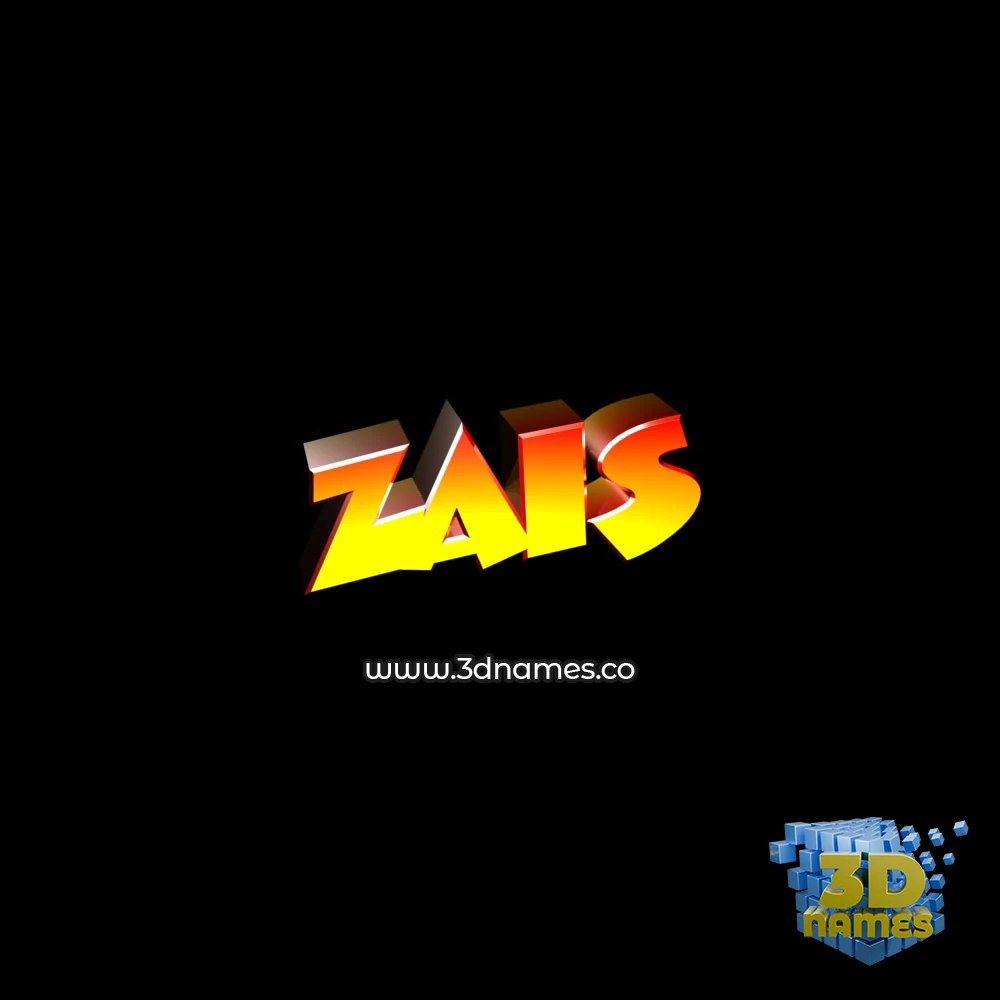 zais in Black Background style - 3D name wallpaper