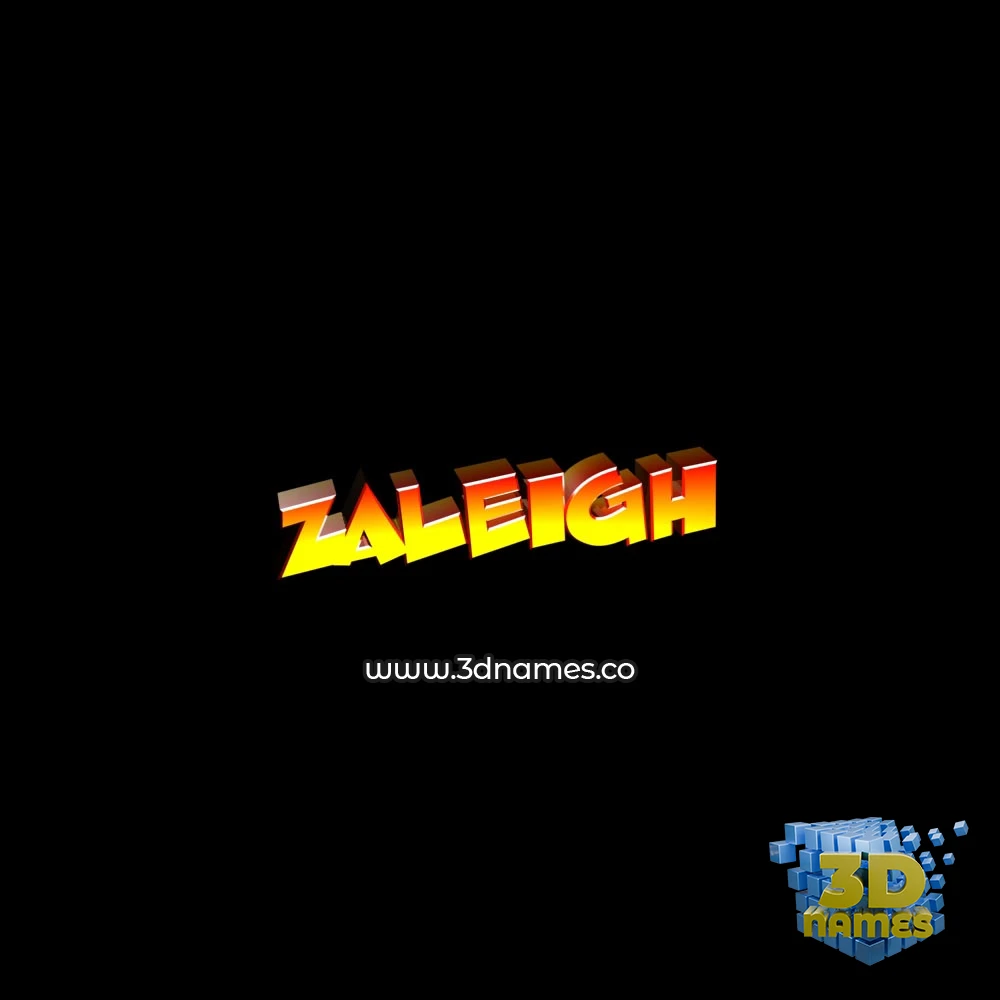 zaleigh in Black Background style - 3D name wallpaper