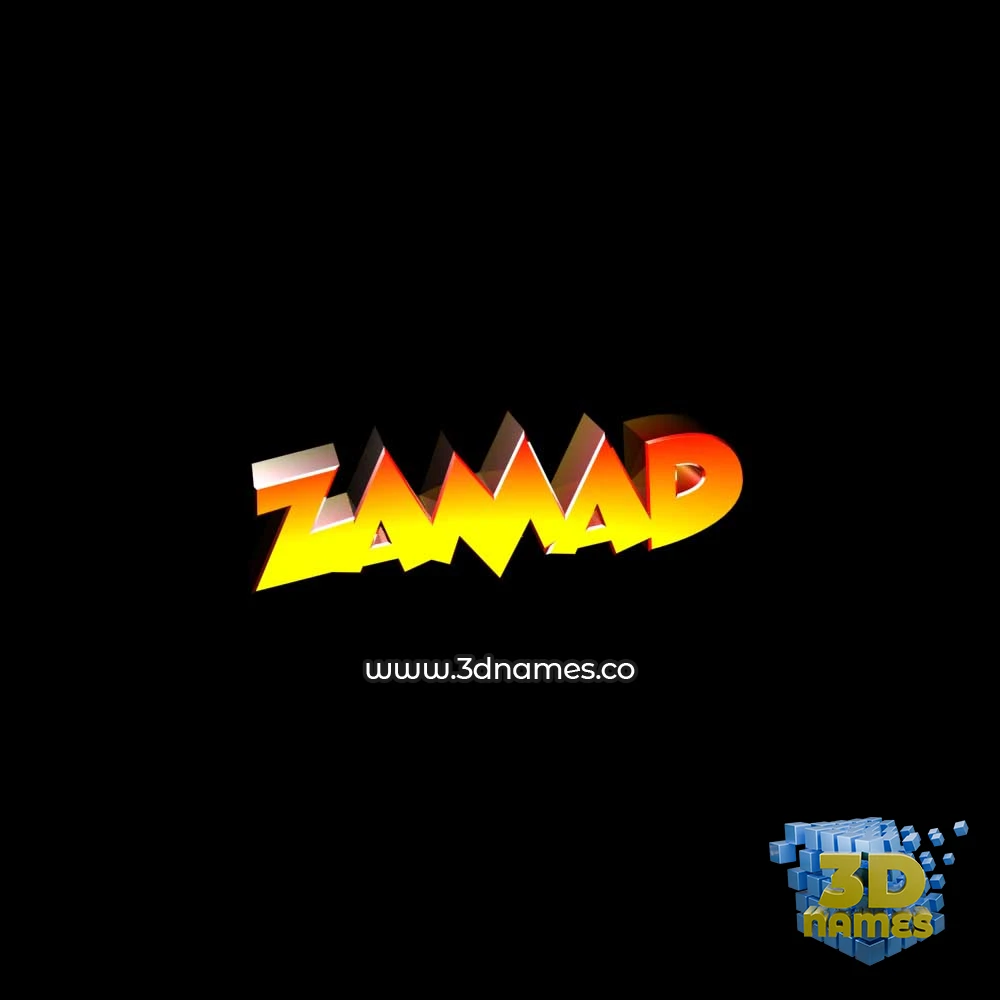 zamad in Black Background style - 3D name wallpaper