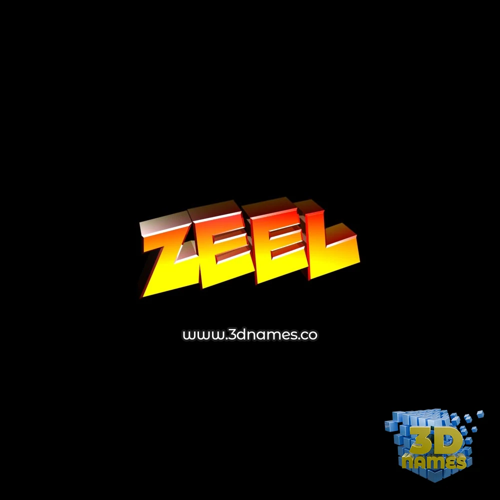 zeel in Black Background style - 3D name wallpaper