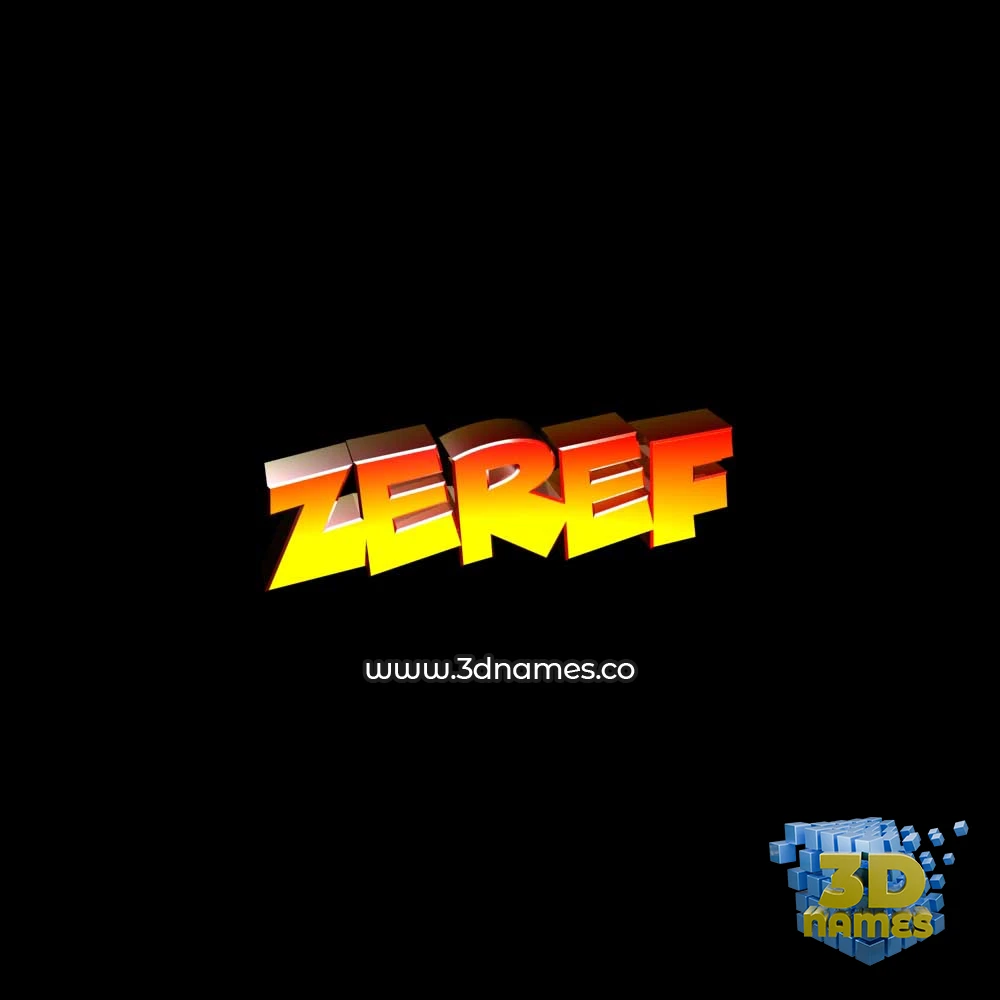 zeref in Black Background style - 3D name wallpaper