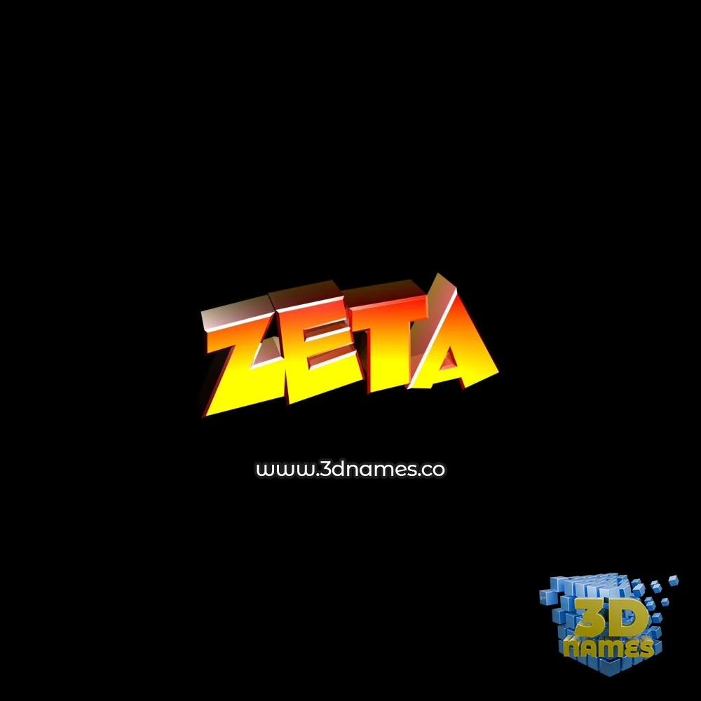 zeta in Black Background style - 3D name wallpaper