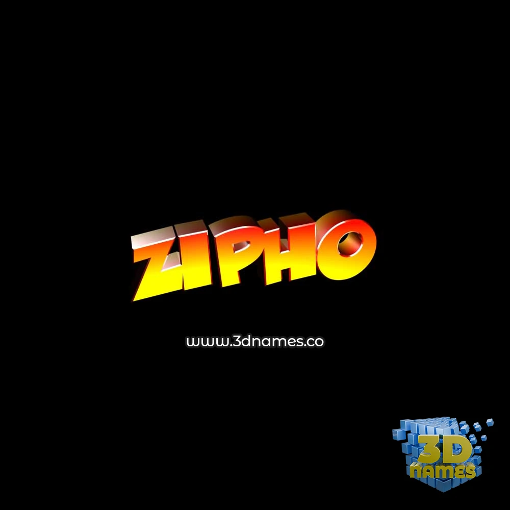 zipho in Black Background style - 3D name wallpaper