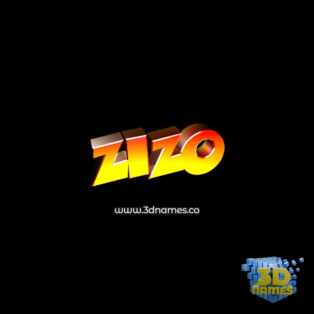 zizo in Black Background style - 3D name wallpaper
