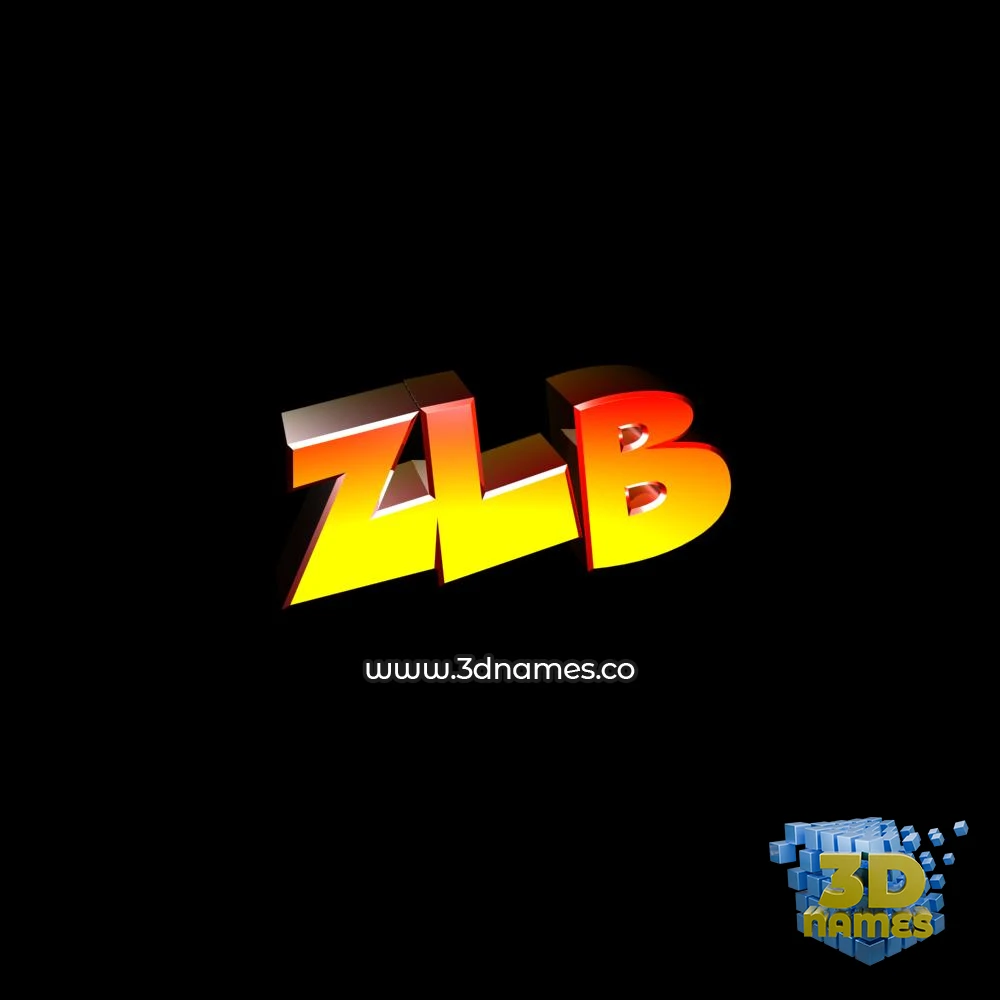 zlb in Black Background style - 3D name wallpaper