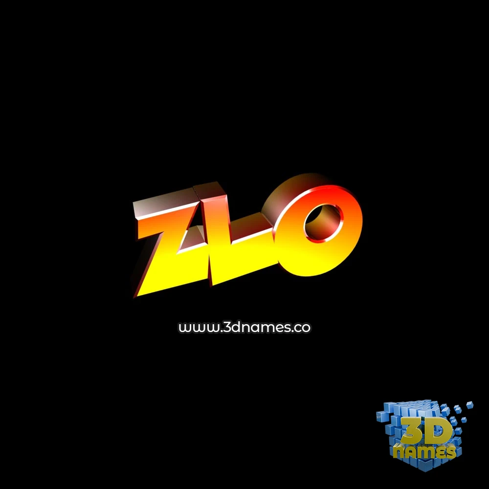 zlo in Black Background style - 3D name wallpaper