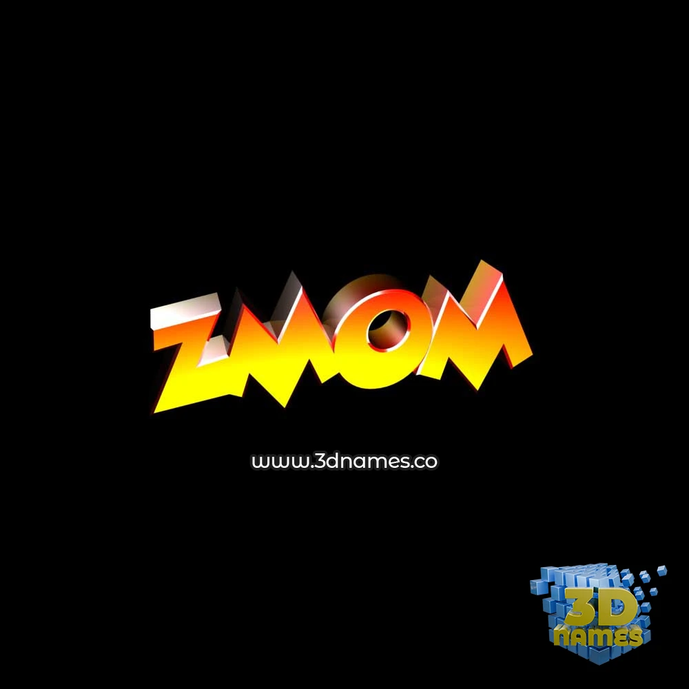 zmom in Black Background style - 3D name wallpaper