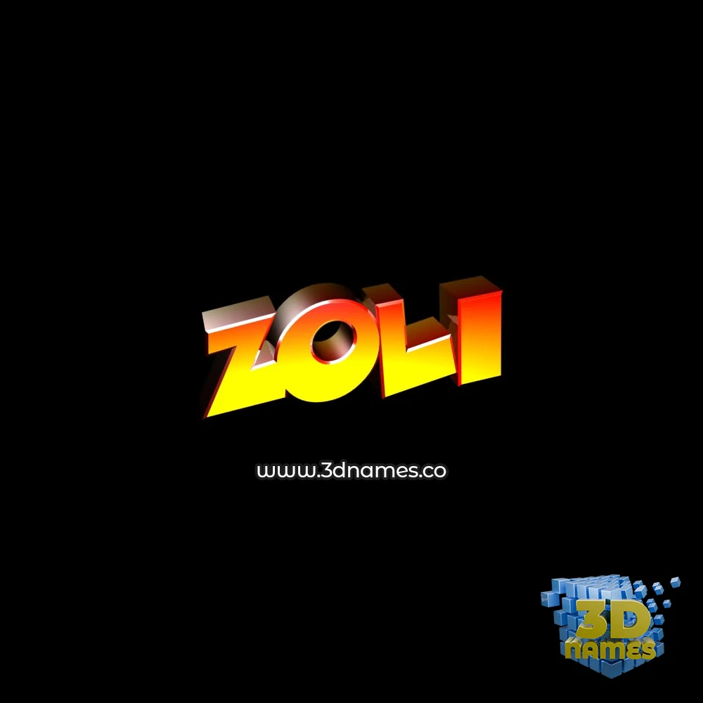 zoli in Black Background style - 3D name wallpaper