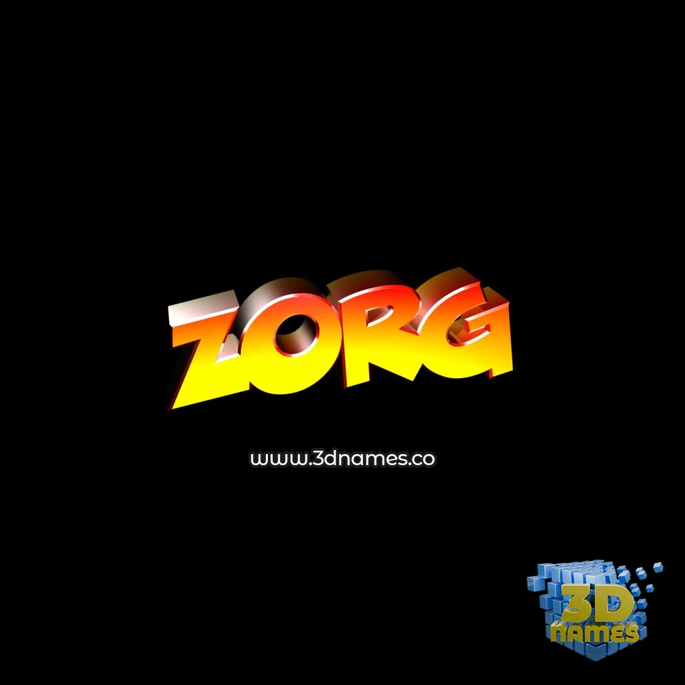 zorg in Black Background style - 3D name wallpaper