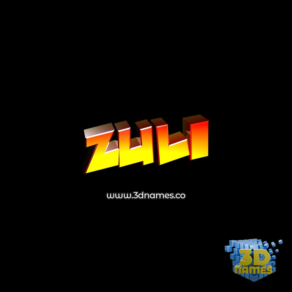 zuli in Black Background style - 3D name wallpaper