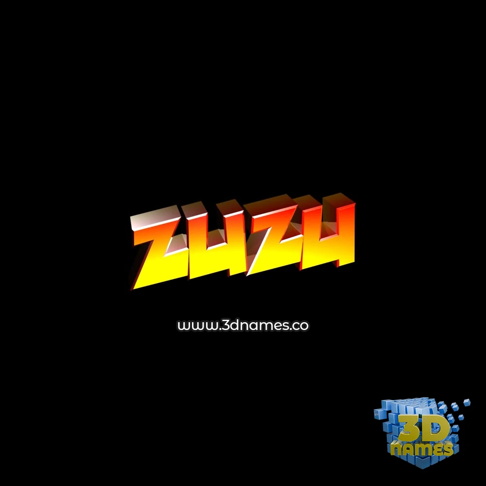 zuzu in Black Background style - 3D name wallpaper