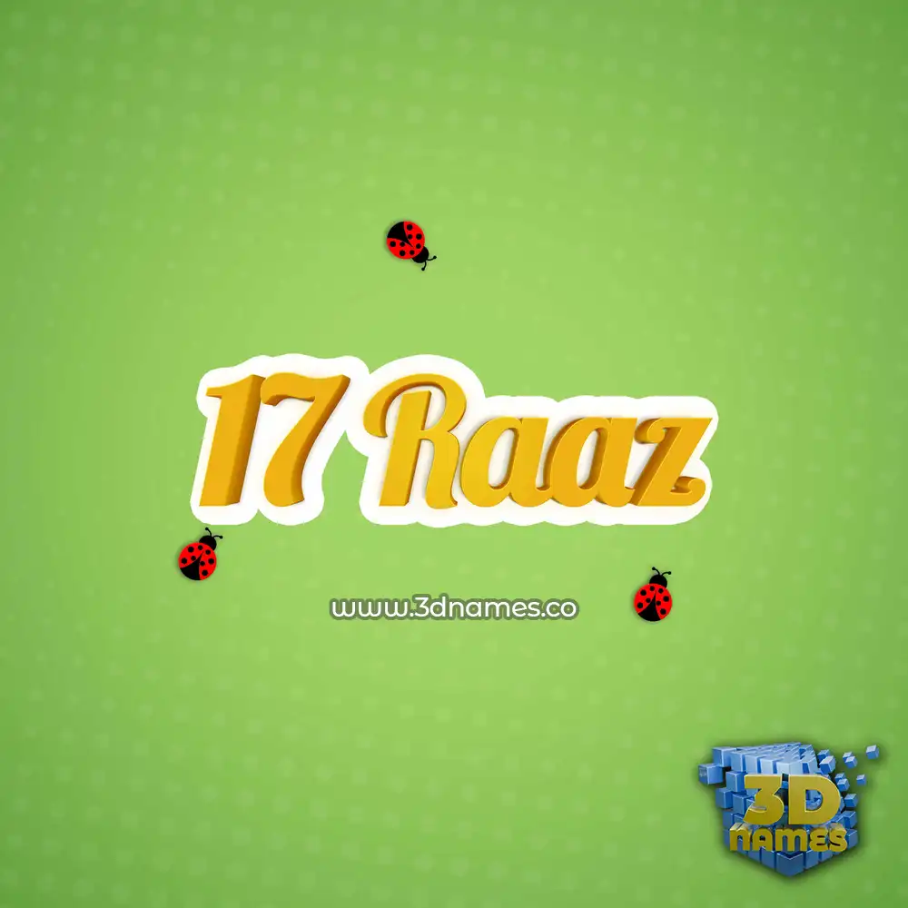 17 raaz in Ladybugs style - 3D name wallpaper