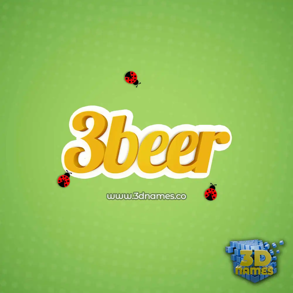 3beer in Ladybugs style - 3D name wallpaper