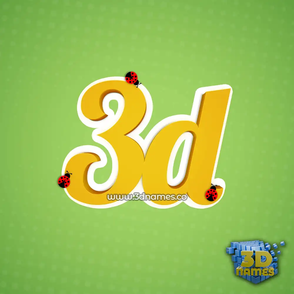 3d in Ladybugs style - 3D name wallpaper