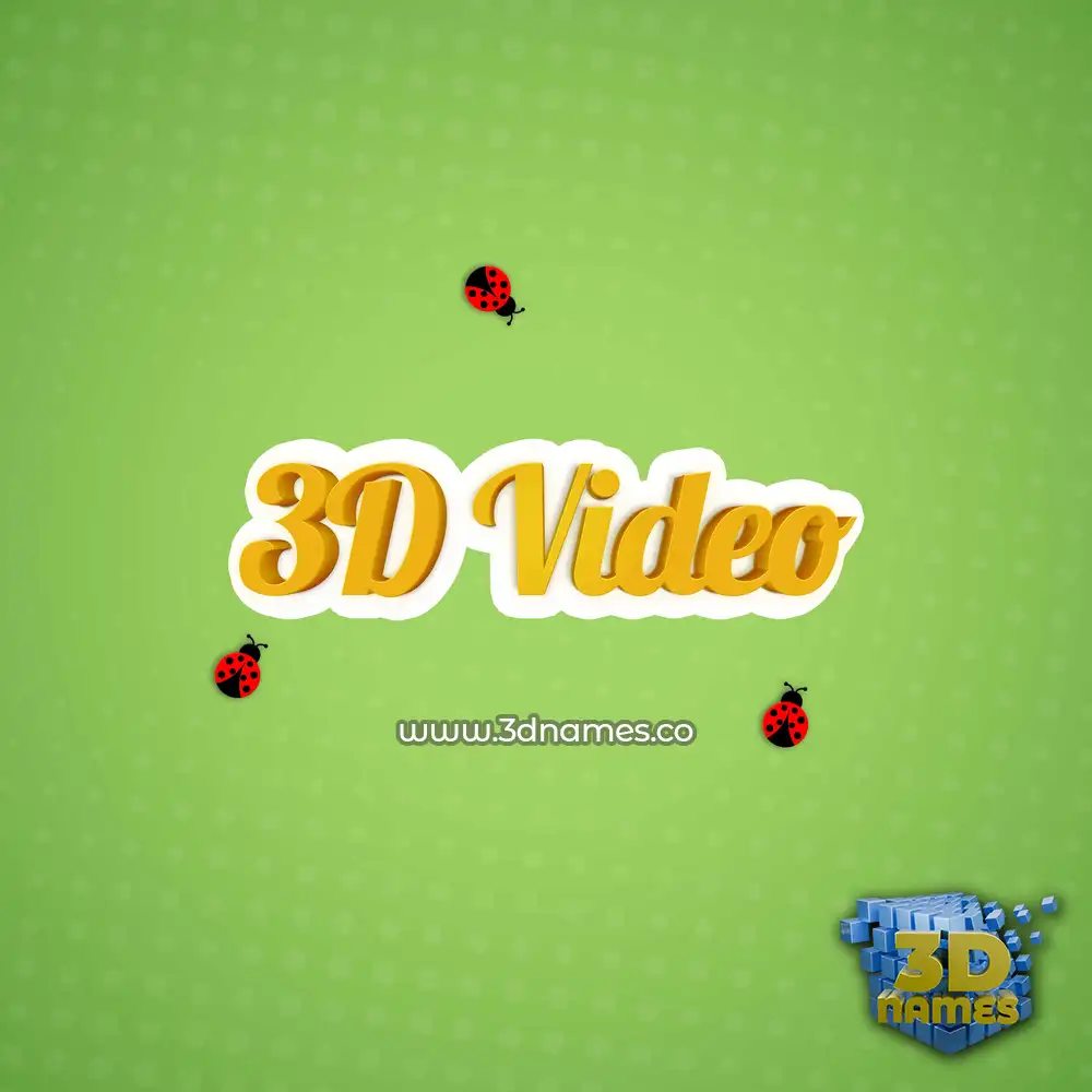 3d video in Ladybugs style - 3D name wallpaper