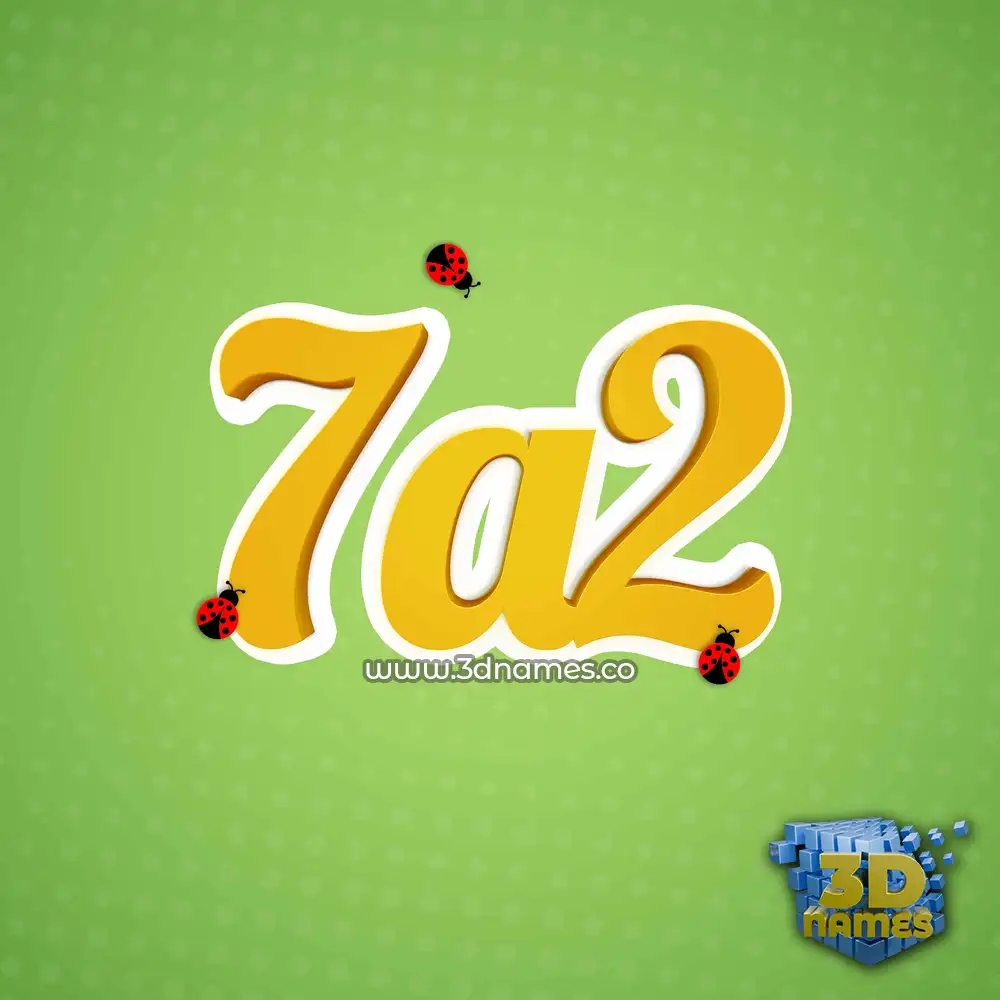 7a2 in Ladybugs style - 3D name wallpaper