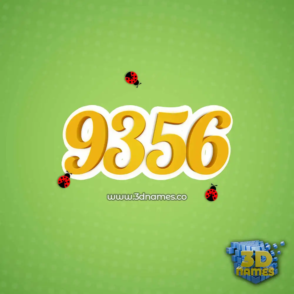 9356 in Ladybugs style - 3D name wallpaper