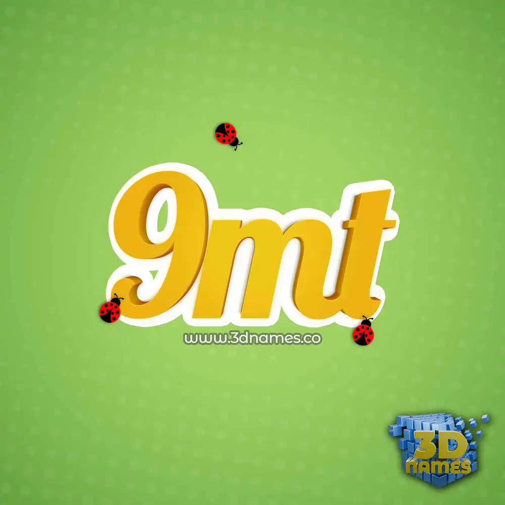 9mt in Ladybugs style - 3D name wallpaper