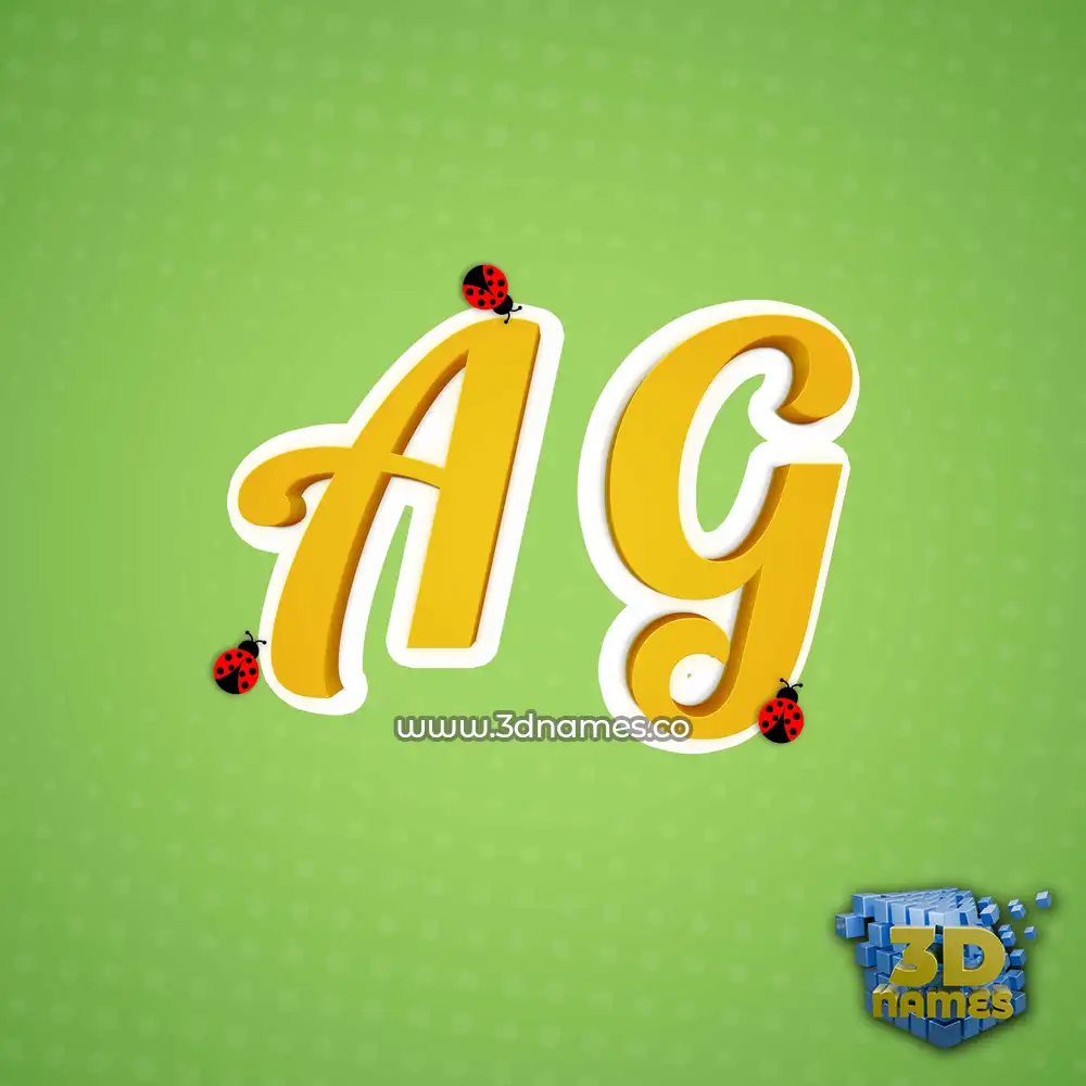 a g in Ladybugs style - 3D name wallpaper