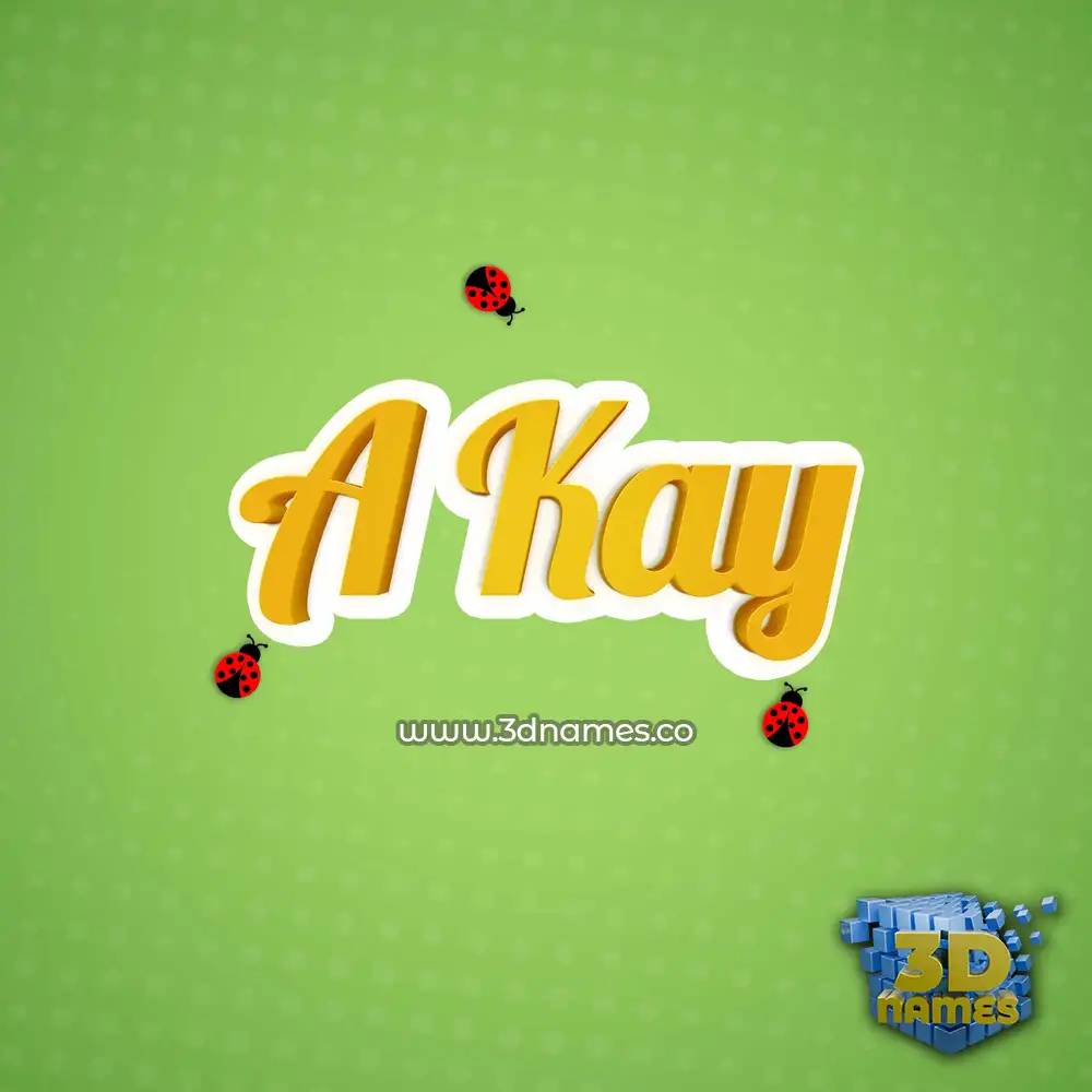 a kay in Ladybugs style - 3D name wallpaper