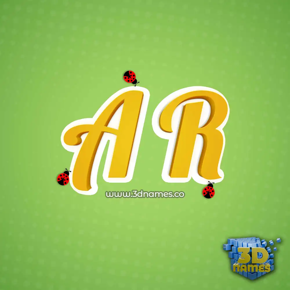 a r in Ladybugs style - 3D name wallpaper